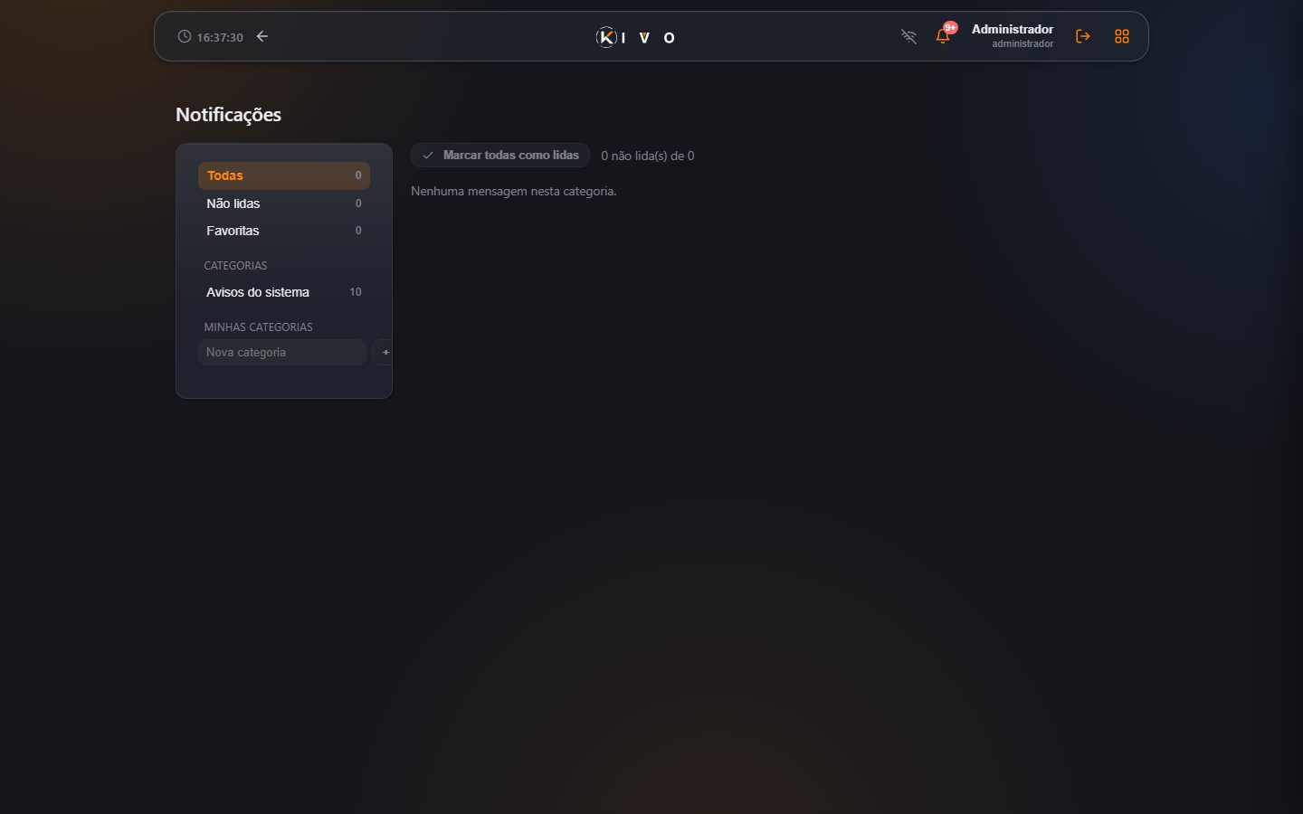 Central de mensagens — comunicados, novidades e tutoriais.